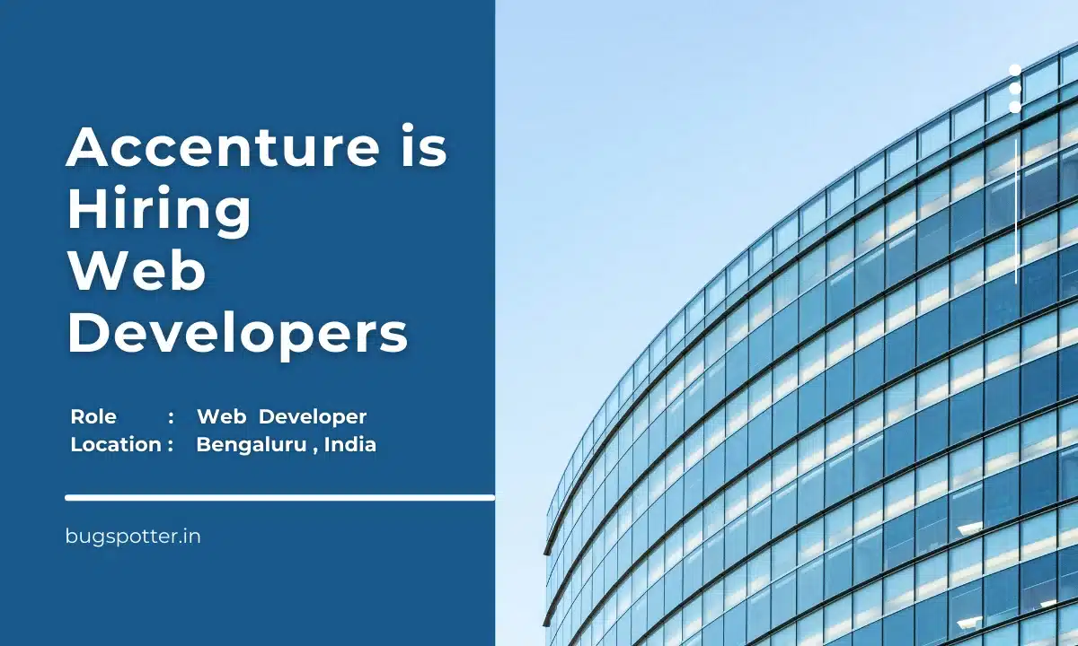 Accenture is hiring web developers